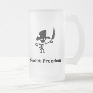 Pirate Sweet Freedom Mattglas Bierglas