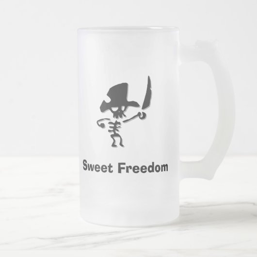Pirate Sweet Freedom Mattglas Bierglas (Rechts)
