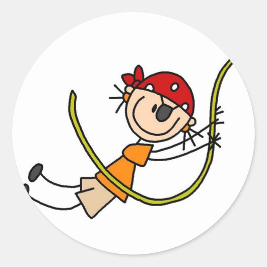 Pirate Swinging Sticker (Vorderseite)
