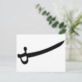 Pirate Sword Postkarte (Stehend Vorderseite)