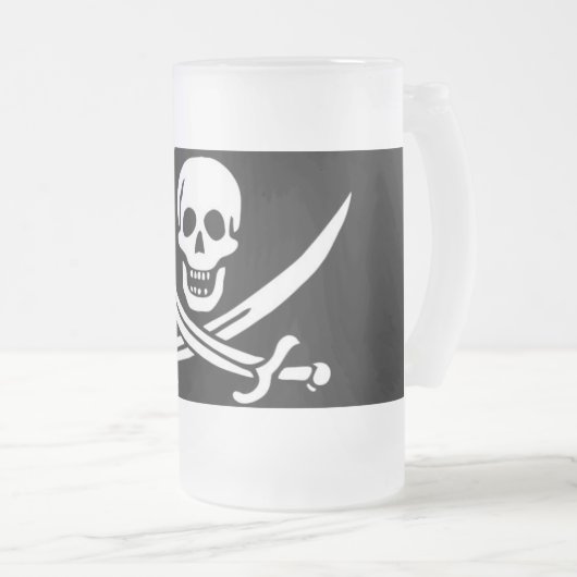 PIRATE-TASSE MATTGLAS BIERGLAS (VorderseiteRechts)