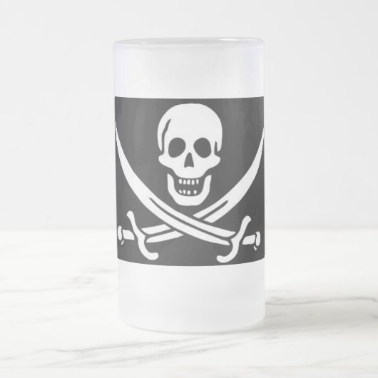 PIRATE-TASSE MATTGLAS BIERGLAS (Mittel)