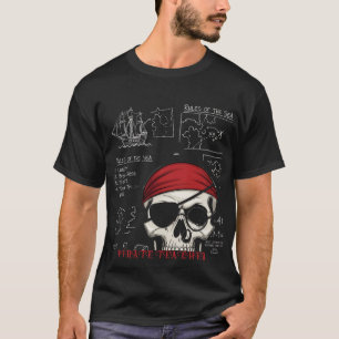 Pirate Teacher Funny Skull & Mathe Regeln T-Shirt
