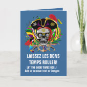 Pirate Template Mardi Gras Karte (Vorderseite)