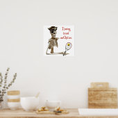 Pirate Tennis Losing Skelett Poster (Küche)