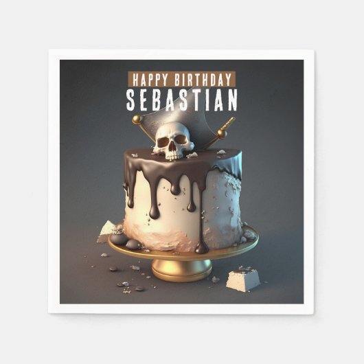 Pirate Thema Geburtstag Serviette (Vorderseite)