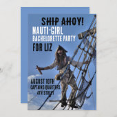 PIRATE THEMA JUNGGESELINNEN-ABSCHIED EINLADUNGEN (Vorne/Hinten)