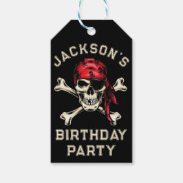 Pirate Thema Party Adult Salty Pirate Skull Black Geschenkanhänger