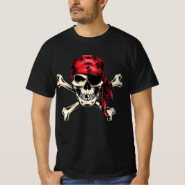 Pirate Thema Party Adult Salty Pirates Skull T-Shirt