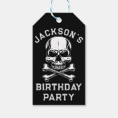 Pirate Thema Party Adult Schiff's Skull Black Geschenkanhänger (Vorderseite)