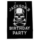 Pirate Thema Party Adult Schiff's Skull Black Mittlere Geschenktüte (Rückseite)