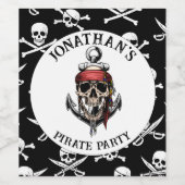Pirate Thema Party Adult Skull Nautic Weinetikett (Einzelnes Label)