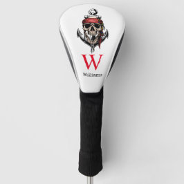 Pirate-Thema Party Erwachsene Nautic Skull Monogra Golf Headcover