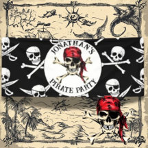 Pirate Thema Party Erwachsene Salty Skull Black.