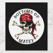 Pirate Thema Party Erwachsene Salty Skull Knochen Weinetikett (Einzelnes Label)