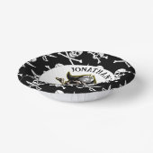 Pirate Thema Party Erwachsene Skull.Cross Bones Pappteller (Gewinkelt)