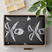 Pirate Thema Party Erwachsene Skull.Cross Bones Seidenpapier (Geschenk)