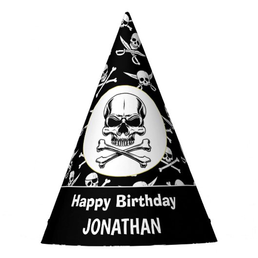 Pirate Thema Party Erwachsene Skull. Schiffskulls Partyhütchen (Vorderseite)
