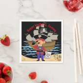 Pirate thematisch unterhaltsame Papierserviette/ S Serviette (Beispiel)