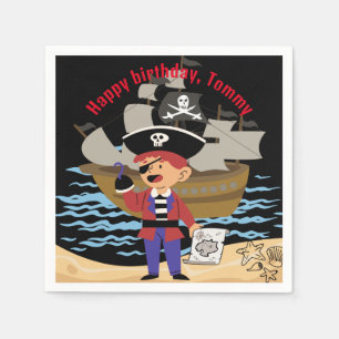 Pirate thematisch unterhaltsame Papierserviette/ S Serviette
