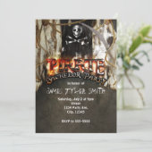 Pirate Theme Bachelor Party Einladungen (Stehend Vorderseite)