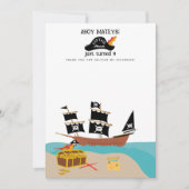 Pirate Theme Birthday Party Danke (Vorderseite)