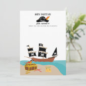 Pirate Theme Birthday Party Danke (Stehend Vorderseite)