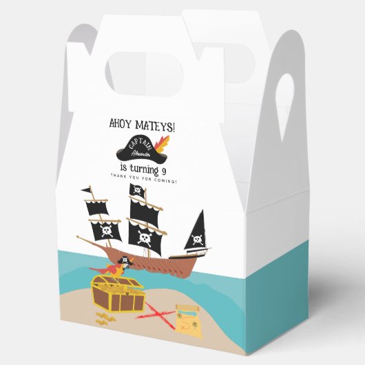 Pirate Theme Birthday Party Danke Geschenkschachtel (Geöffnet)
