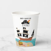 Pirate Theme Birthday Party Pappbecher (Rückseite)