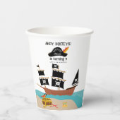 Pirate Theme Birthday Party Pappbecher (Vorderseite)