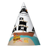 Pirate Theme Birthday Party Partyhütchen (Vorderseite)