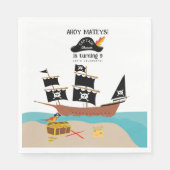 Pirate Theme Birthday Party Serviette (Vorderseite)