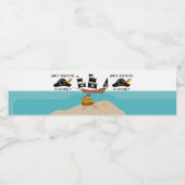 Pirate Theme Birthday Party Wasserflaschenetikett (Einzelnes Label)