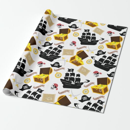 Pirate Theme Geschenkpapier (Ungerollt)