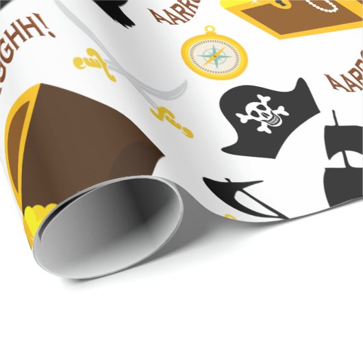 Pirate Theme Geschenkpapier (Rolleneckpunkt)