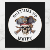Pirate Theme Party Adult Schiffskapitän Skull 9 Weinetikett (Einzelnes Label)