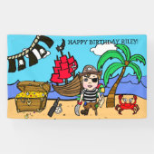 Pirate Themed Birthday Banner (Horizontal)