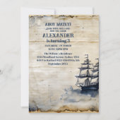 Pirate Themed Birthday Party Einladung (Vorderseite)