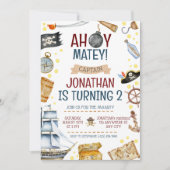 Pirate Themed Birthday Party Einladung (Vorderseite)