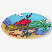 Pirate Themed Birthday Party Pappteller (Schrägansicht)