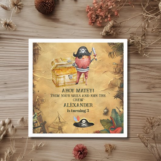 Pirate Themed Birthday Party Serviette