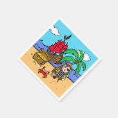Pirate Themed Boys Geburtstagsparty Serviette (Ecke)