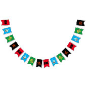 Pirate themed fun buntu / skull & crossbones wimpelkette (Alle)