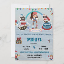PIRATE THEMED GEBURTSTAG EINVITE