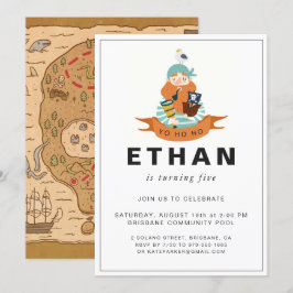 Pirate Themed Geburtstagsparty Einladung