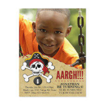 Pirate Themed Party Einladung für Kinder