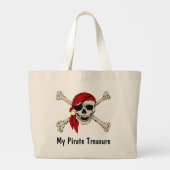 Pirate Treasure Bag, Text bearbeiten Jumbo Stoffbeutel (Rückseite)