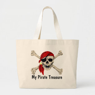 Pirate Treasure Bag, Text bearbeiten Jumbo Stoffbeutel
