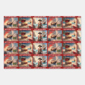 Pirate Treasure Boy's Birthday Personalize Name 3 Geschenkpapier Set (Vorderseite 3)