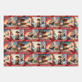 Pirate Treasure Boy's Birthday Personalize Name 3 Geschenkpapier Set (Vorderseite 2)